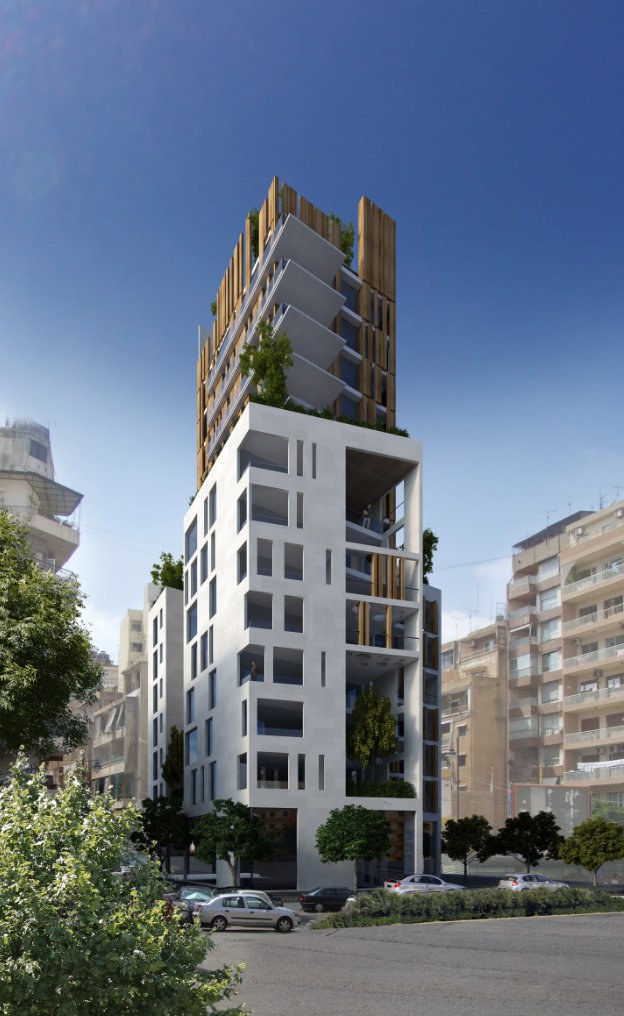 Immeuble résidentiel — vue d’angle